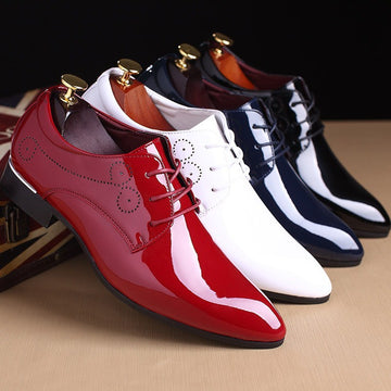 Men's Slip-On Leather Dress Shoes – Casual & Formal Black Footwear | UK