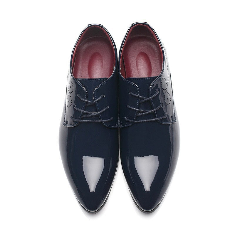 Men's Slip-On Leather Dress Shoes – Casual & Formal Black Footwear | UK