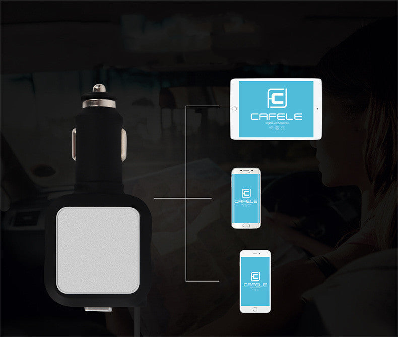 2 in 1 Dual USB  Retractable Car Charger