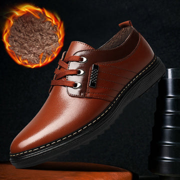 Men’s Business Casual PU Leather Shoes – Breathable & Stylish | UK